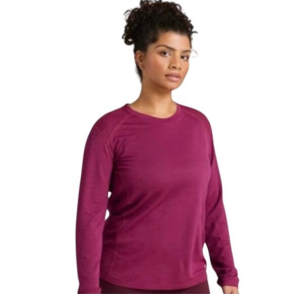 Allbirds Natural Run Crewneck Merino Wool Athletic Tee Thrive Crimson M MSRP $68 - Picture 1 of 9